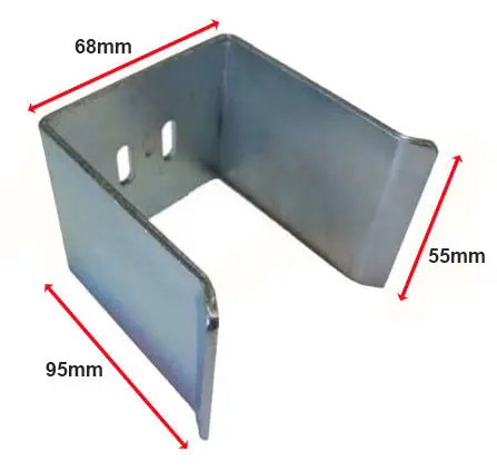 [SGSB410] Steel Sliding Gate Holder-Catcher for Gates 65mm - Zinc.webp