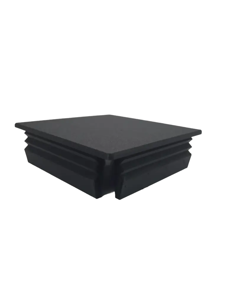 End Cap Plastic, Tube Inserts 100x100mm, 2mm Wall Thickness BLACK 