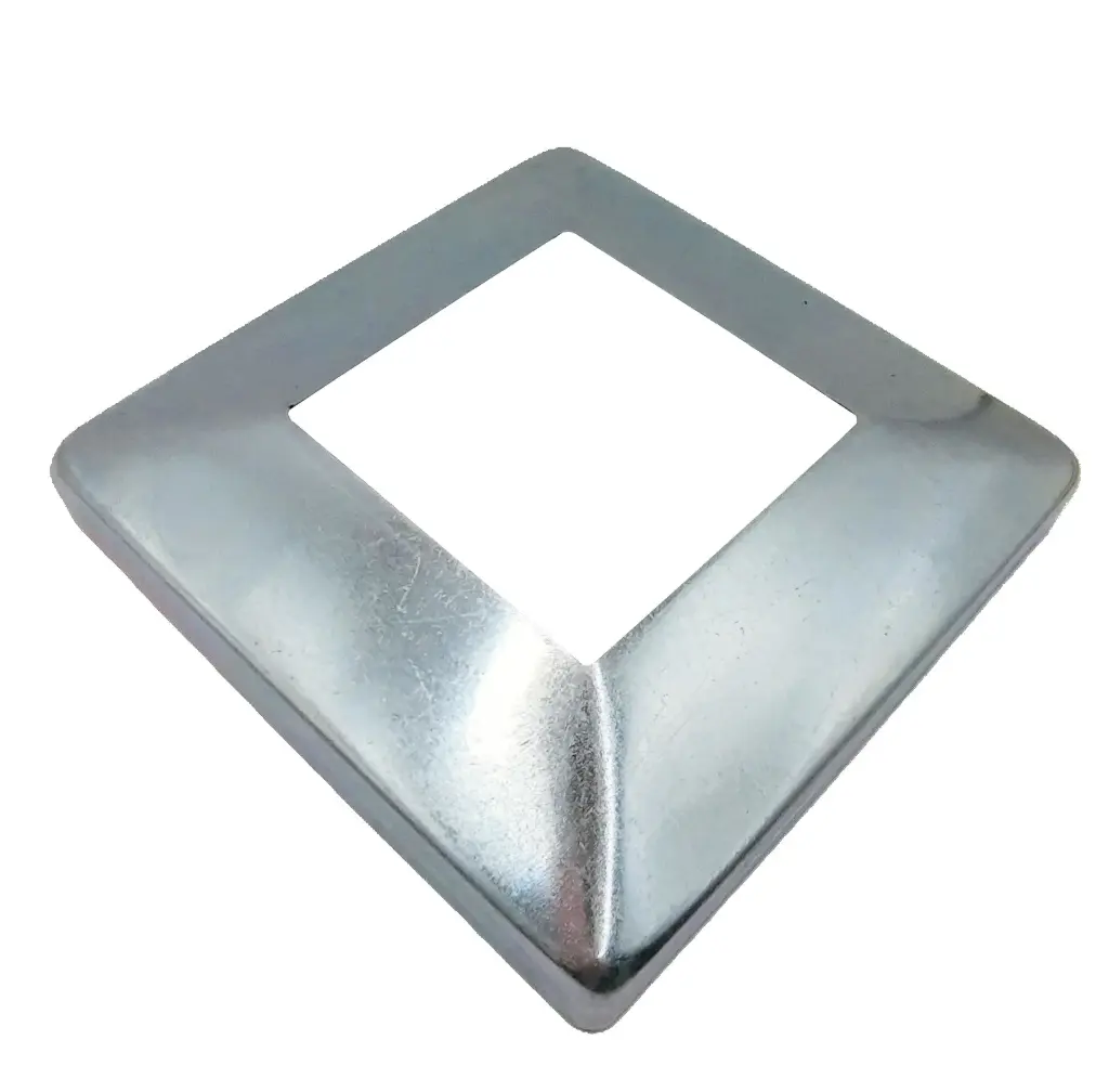 Square Base Plate Cover 90x90mm for (Any Post Size) Bolt Down Post - Steel Zinc