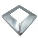 Square Base Plate Cover 75x75mm for (Any Post Size) Bolt Down Post - Steel Zinc 