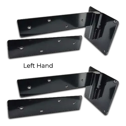 Heavy Duty Steel Gudgeon Strap Timber Gate Hinge LH Side Powder coated - Pair