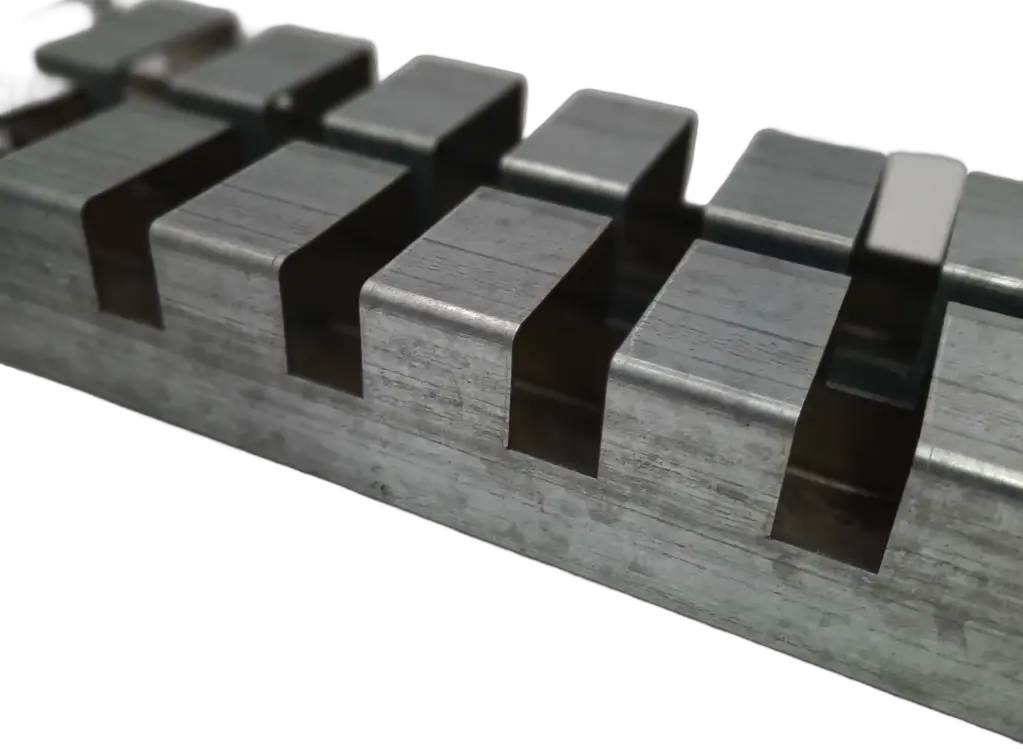 GATE WELDING JIG 50x50x1.6mm GALV Galvanised Steel  with 50x10mm Slot at 90 degrees 