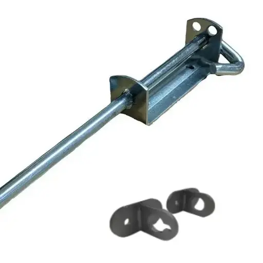[DB305L] SCREW IN LUGS + Heavy Duty Steel Drop Bolt 300mm 16mm Dia Finished Zinc plated