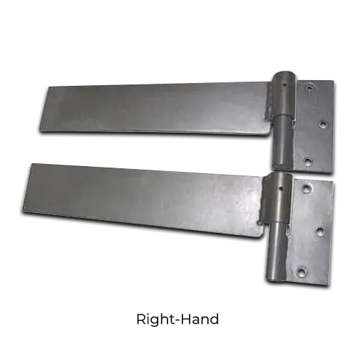 [HN814] Zinc Plated Strap Hinges For Steel Gates - 19mm Pin, 300x65mm, RH, Silver - Pair