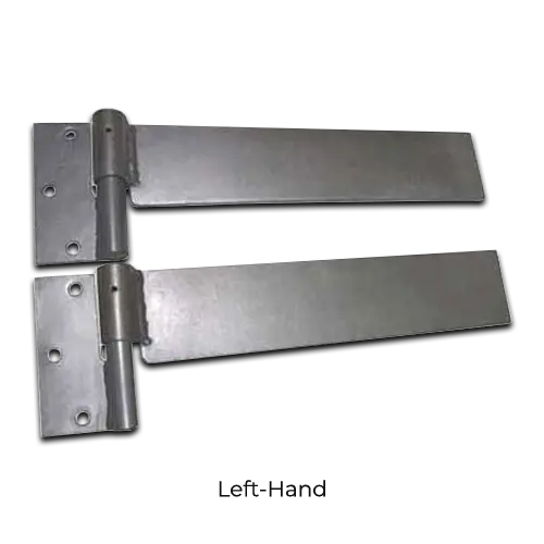 [HN813] Zinc Plated Strap Hinges For Steel Gates - 19mm Pin, 300x65mm, LH, Silver - Pair