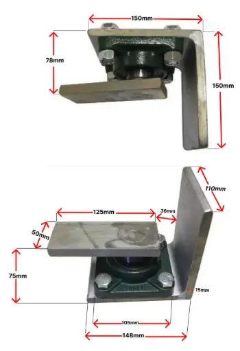 [HN403] Heavy Duty Bearing Hinges. Hold Up to 2000 kg - Top & Bottom Weld On