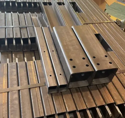 [LC752ST] Custom Laser Cut Galvanised Steel Tube 75x50x2mm 